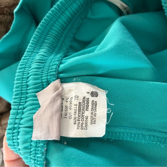 90s TanJay Teal High Rise Shorts Relaxed Fit 10P - Picture 12 of 15